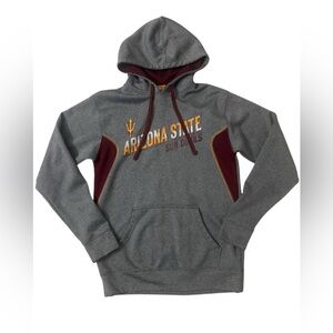 ASU Sun Devils Gray and Maroon Arizona State Hoodie Pullover Adult Small